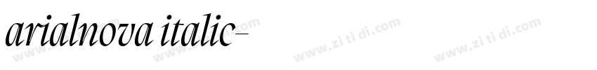 arialnova italic字体转换